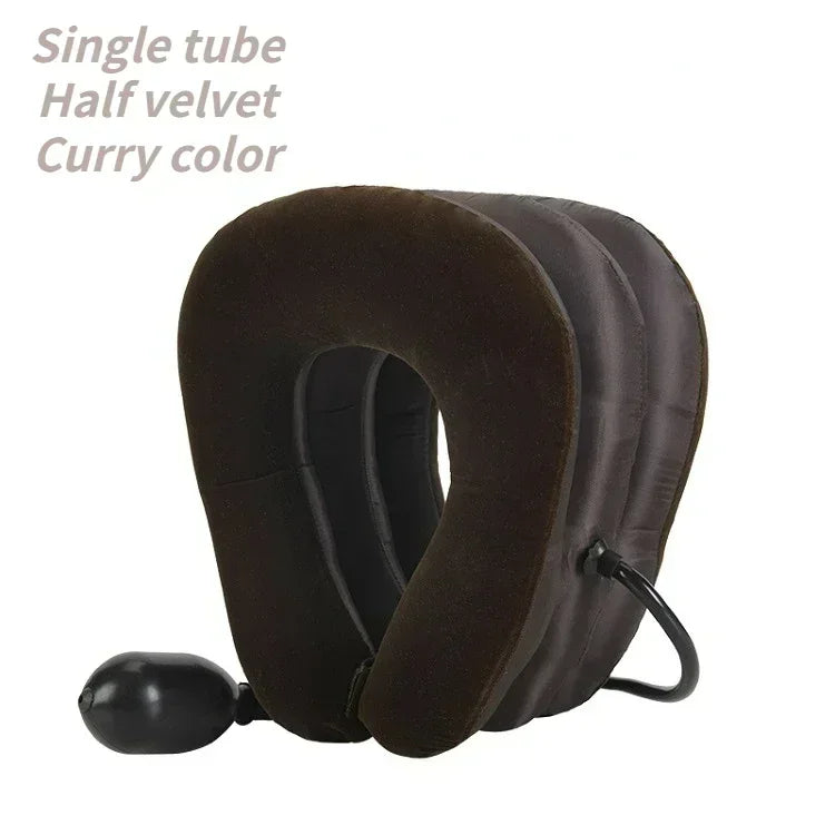 Inflatable Neck Stretcher Air Cervical Traction Device Brown-4