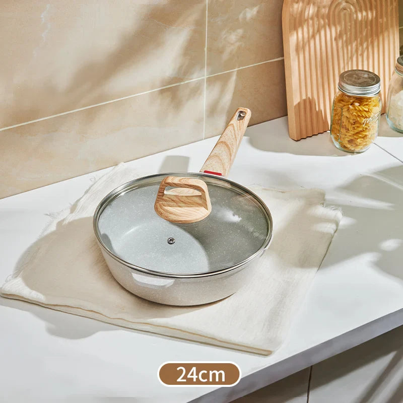 GIANXI Nonstick Pan Multifunctional Aluminum Alloy Coated With Medical Stone Wok Steak Egg Pancake Pot Set Kitchen Utensils