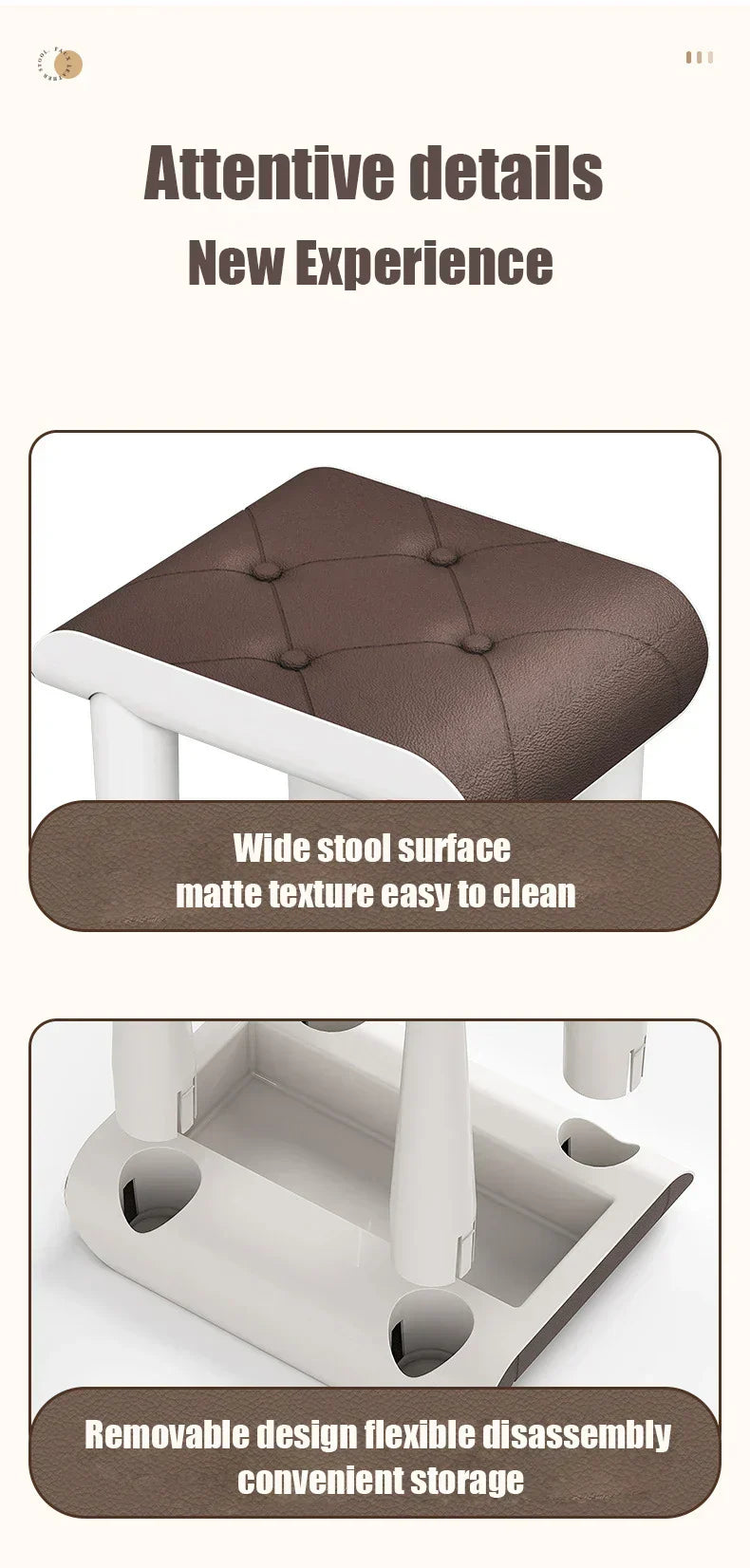 Multi-Functional Portable Office Footrest & Stackable Stool – L-Brown-3