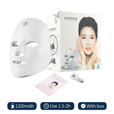 7 Colors LED Facial Mask - Wireless Face Care Treatment-0