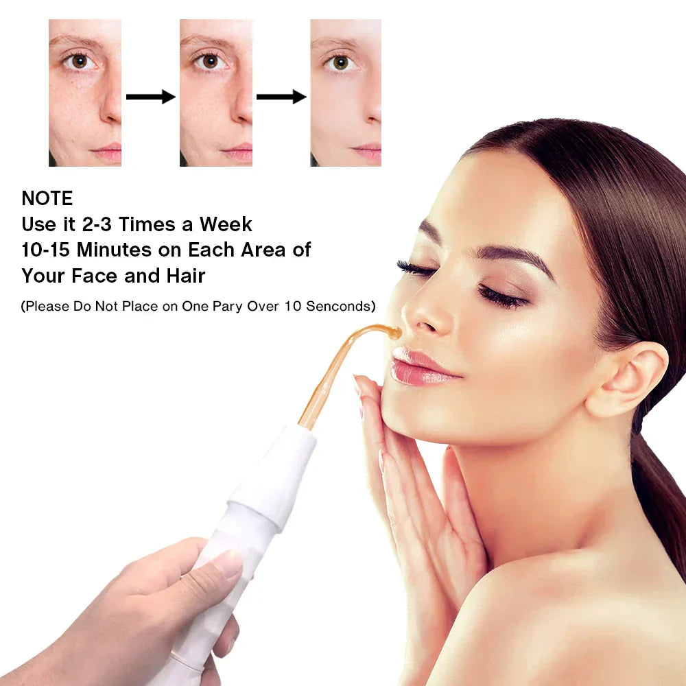 4-in-1 Portable High-Frequency Beauty Device - Spot Remover, Facial Care, Spa Derma Wand