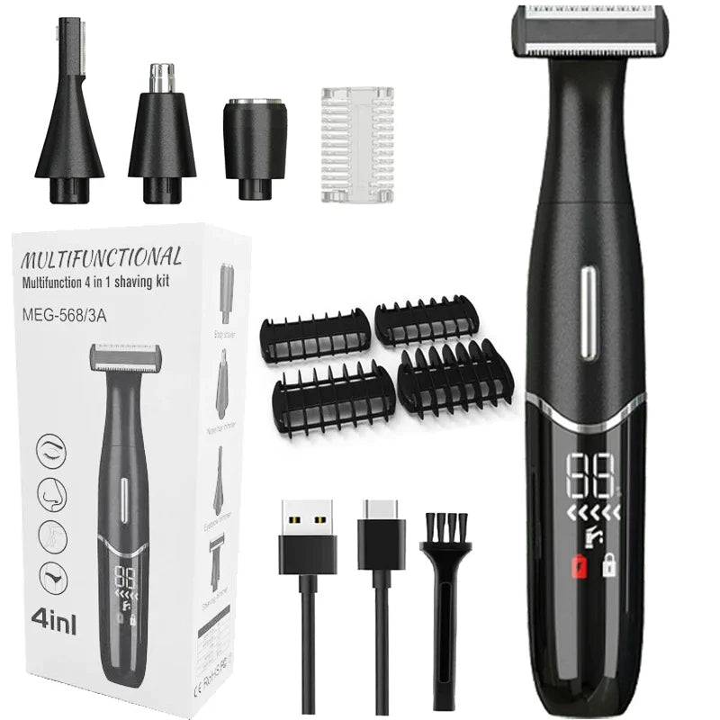 Precision Body And Intimate Area Shaver USB C Rechargeable Wet & Dry Black-1