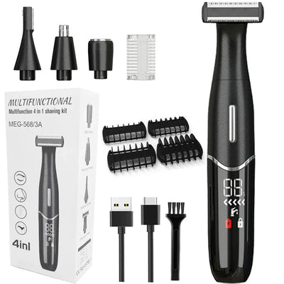 Precision Body And Intimate Area Shaver USB C Rechargeable Wet & Dry Black-1