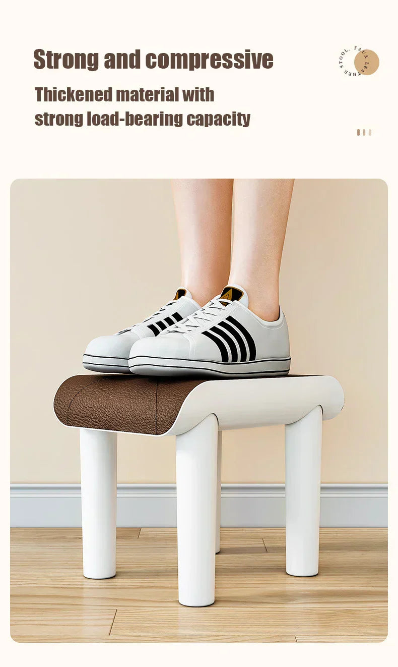 Multi-Functional Portable Office Footrest & Stackable Stool – L-Brown-1