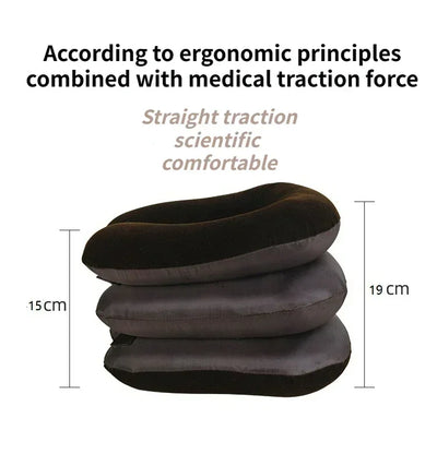 Inflatable Neck Stretcher Air Cervical Traction Device Brown-2