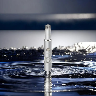 Smooth And Clean Stainless Steel Manual Nose Hair Trimmer for Men Silver-3