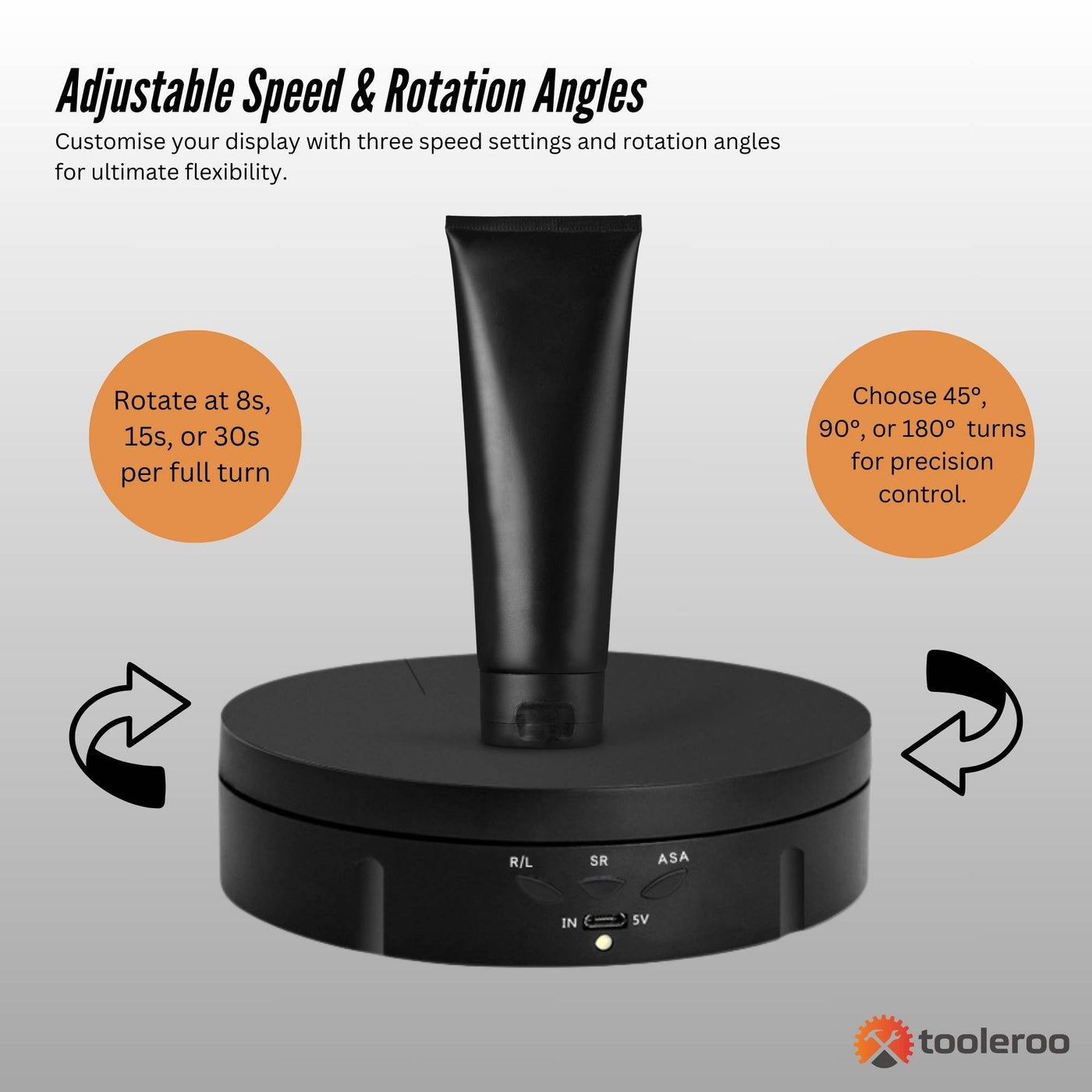 Tooleroo Electric 360 Rotating Product Display Stand Black for Merchandise Video-4