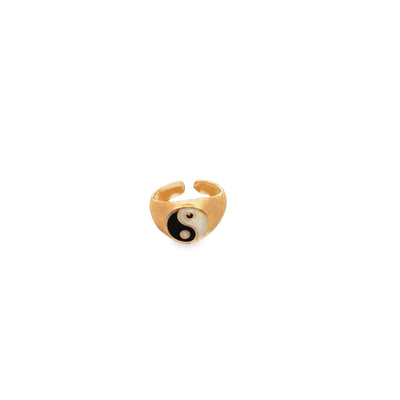 Ying Yang Enamel Ring (D38)-0