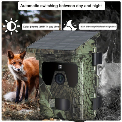 Solar-Powered 4K Wildlife Trail Cam Hunting Camera-4