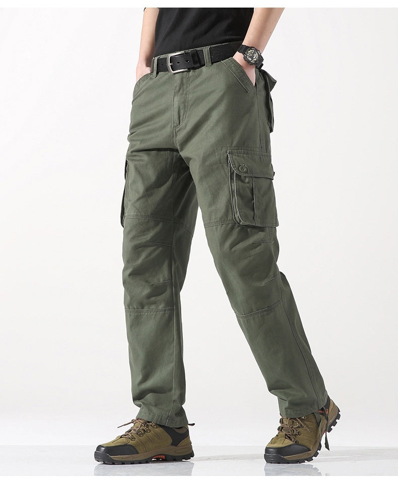 Men's Spring Three-dimensional Pocket Straight-leg Trousers Outdoor