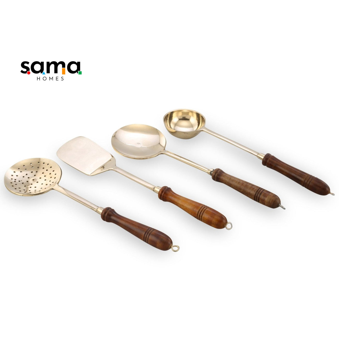 Handcrafted Brass Cooking Cutlery Set | Eco-Friendly Kitchen Tools for Culinary Artistry | Durable, Stylish & Sustainable Utensils