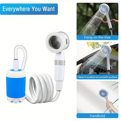 Portable Electric Camping Shower USB Rechargeable-4