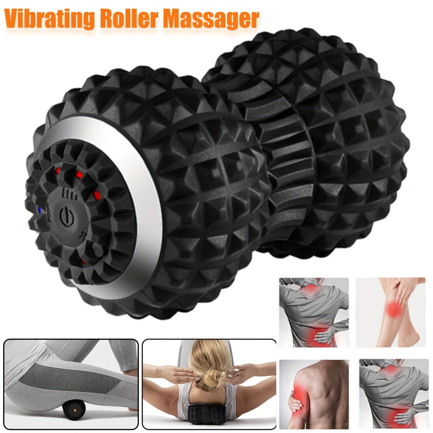 Vibrating Massage Ball for Pain Relief & Deep Tissue Myofascial Release(Black)-1