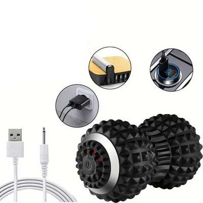 Vibrating Massage Ball for Pain Relief & Deep Tissue Myofascial Release(Black)-0