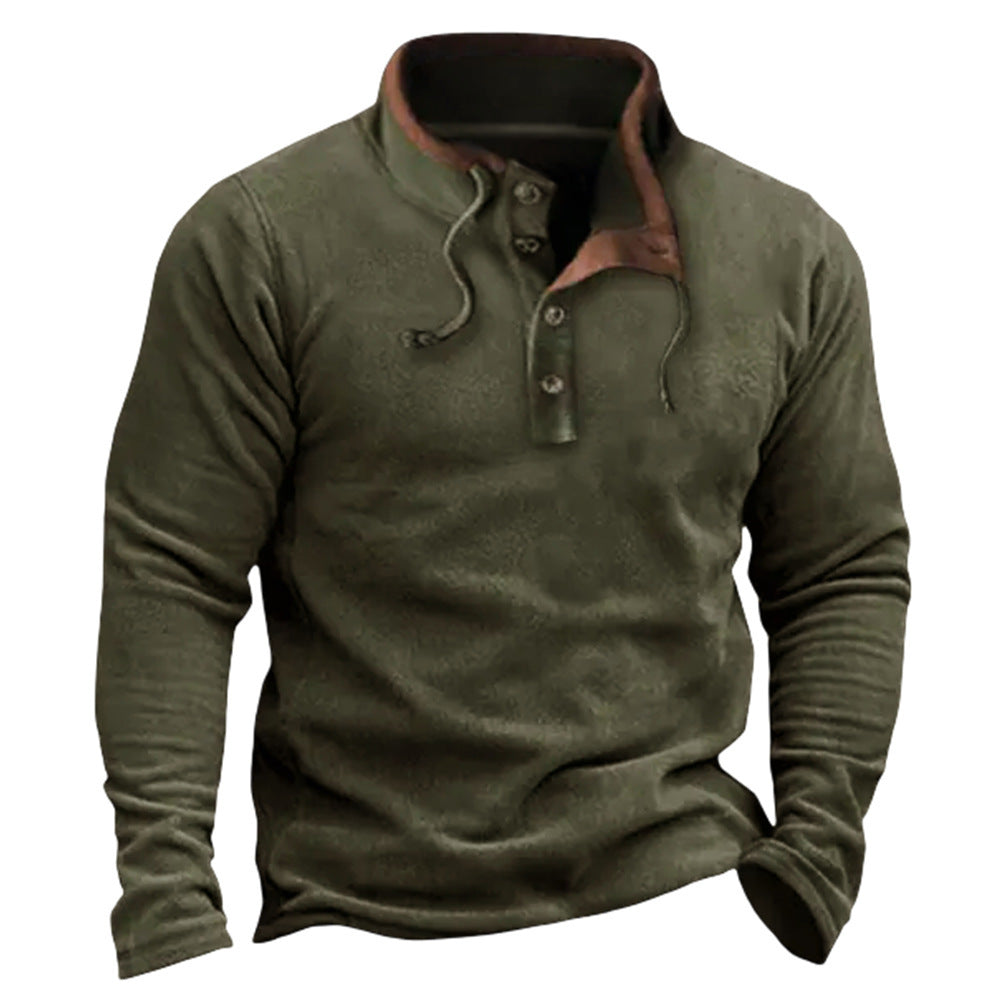 Men's Casual Coat Zipper Fleece Sweater