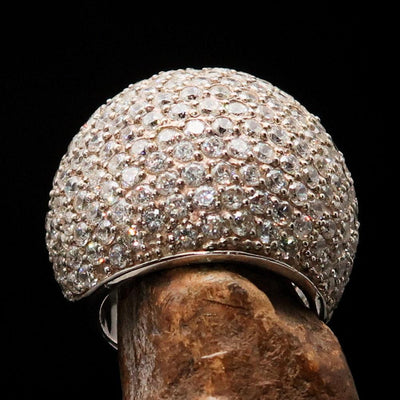 Sphere Ring, Sterling Silver CZ ring, 254 Stones, View Catching Ring, Sterling Silver Ring, Gift for Her, Cubic Zirconia Ring - Size 7-0