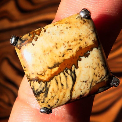Jasper Ring, Sterling Silver Ring, Picture Jasper Ring, handmade silver ring, unique design, handmade gemstone ring, gift for her - Size 7-0