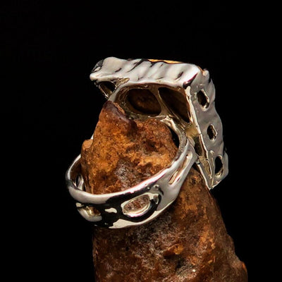 Jasper Ring, Fancy shaped asymmetric Artwork ring, Sterling Silver Ring, Picture Jasper ring, handmade silver ring, unique ring - size 8-3