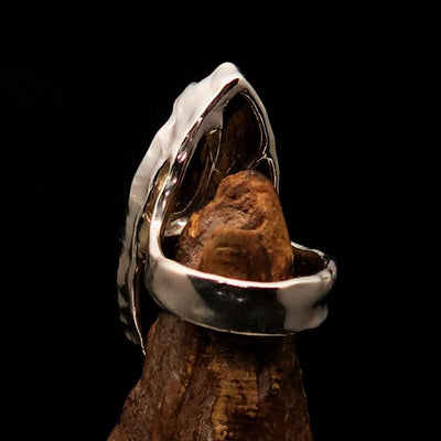 Handmade Jasper Ring, Marquise shaped ring, Artwork Sterling Silver Ring, Picture Jasper ring, handmade silver ring, unique design - Size 8-3