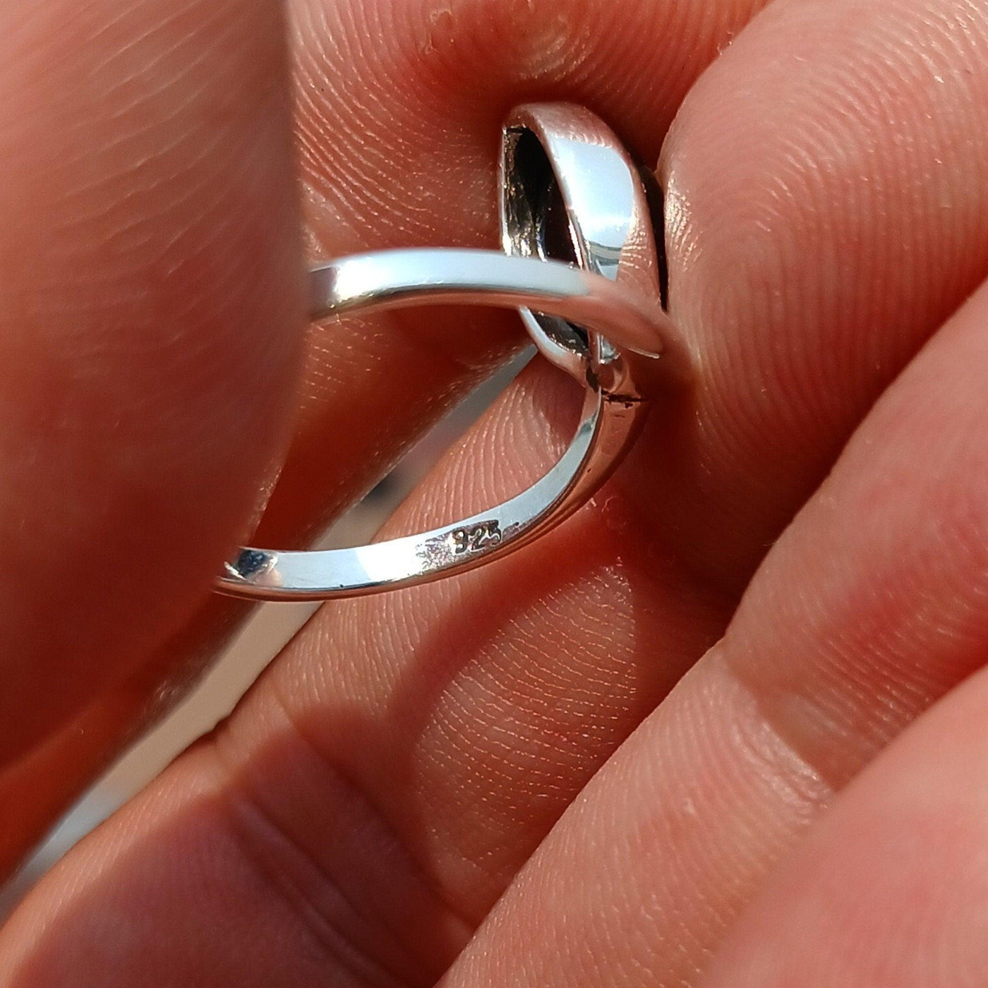 Black Onyx Ring, Sterling Silver Ring, Solitaire Ring, black Onyx Marquise Cabochon, handmade gemstone ring, 925 ring gift for her -Size 8.5-1