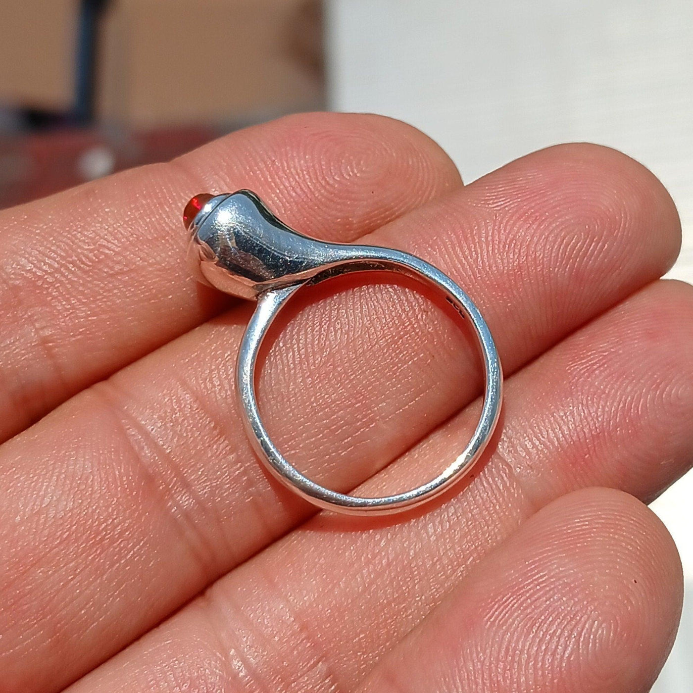 Opal Ring, Gemstone Ring, Sterling Silver Ring, Solitaire Ring, oval shaped Opal Minimalist Design, Opal silver ring, Gift for Her- Size 8.5-3