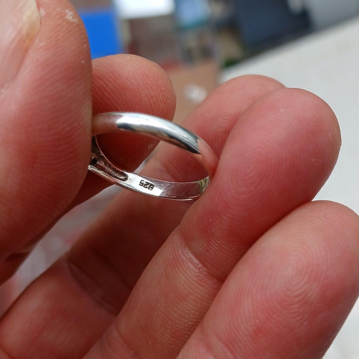 Handmade Moonstone Ring, Moonstone Silver Ring, Marquise Moonstone Ring, Sterling Silver Ring, Marquise Moonstone, Minimalist Ring -Size 7.5-2