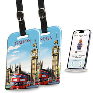 Smart Bag Security Tag - London [Pack 2]-0