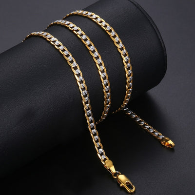 Gold Chain Necklace for Men Women Cuban Link Chains Mens Womens Necklaces Wholesale 2019 Fashion Men's Woman Jewelry-2