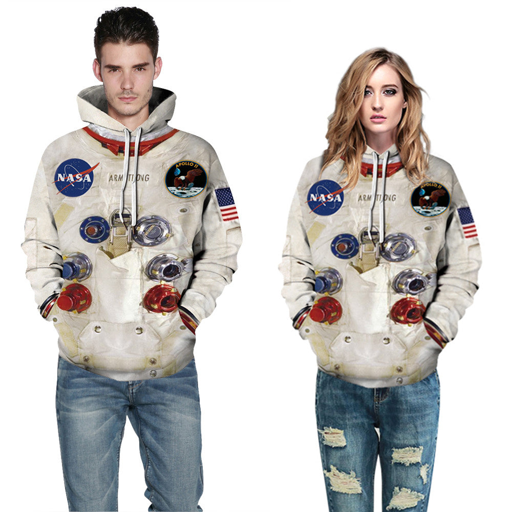 3D Armstrong Space Suite Hoodies Men/Women Casual Spacesuit-0