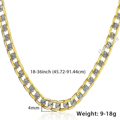 Gold Chain Necklace for Men Women Cuban Link Chains Mens Womens Necklaces Wholesale 2019 Fashion Men's Woman Jewelry-4