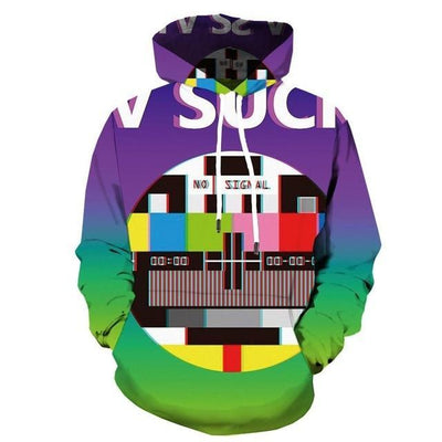 Men Women 3d Colorful 3D Print Geometric Hoodie-0