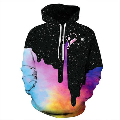 Plus Size Space Galaxy Pour Milk Hoodies Men Women-0