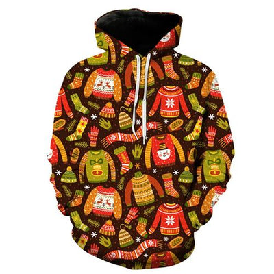 New Style Festival  3D Loose Hoodies Men Women-0
