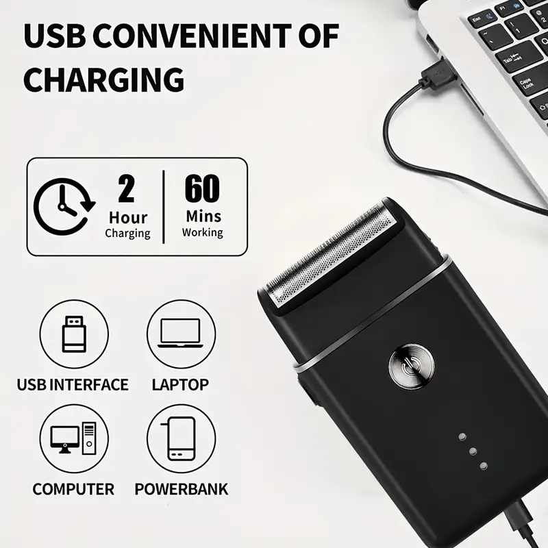 Men’s Grooming Kit USB Rechargeable Clippers (4pcs)-3