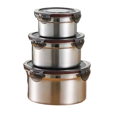 Stainless Steel Food Storage Containers Set (3pcs)-0