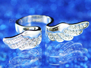 Angel Wing Ring use Austrian Crystal XR066-0
