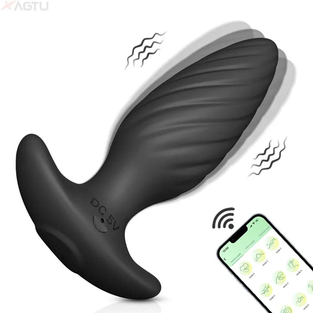 Vibrating Anal Plug for Men and Women-5