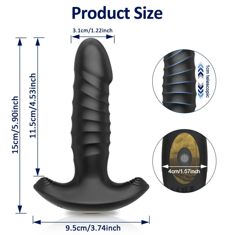 Vibrating Anal Plug for Men and Women-1