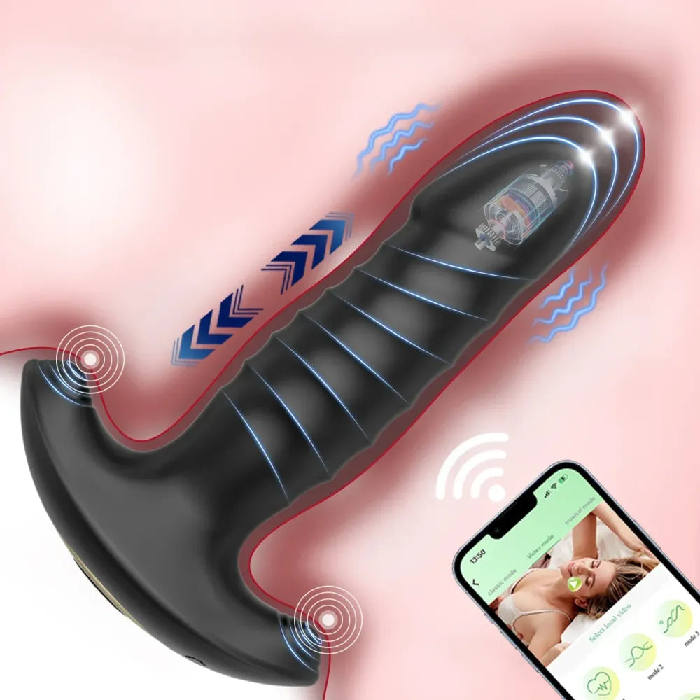 Vibrating Anal Plug for Men and Women-4